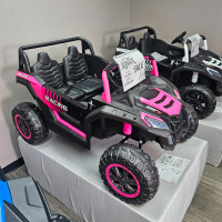 Kids XL 4X4 UTV Buggy! Rubber Wheels, Leather Seat & Bluetooth