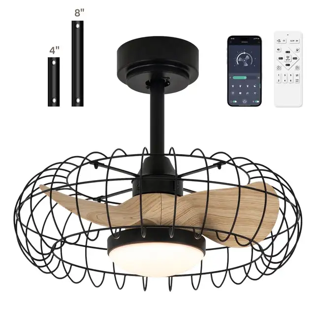 Nogcew 20" Ceiling Fan w/ Lights & Remote... BNIB LOT# 23187 in Indoor Lighting & Fans in Oakville / Halton Region - Image 2