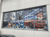Window Graphics Perforated Vinyl Laminated Frosted Wall Print