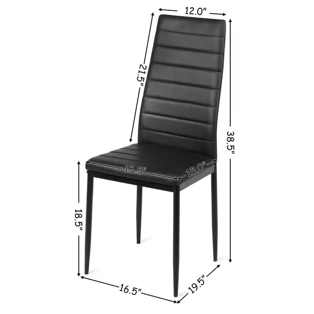 NEW 6 PCS BLACK DINING CHAIR SET DA258 in Chairs & Recliners in Winnipeg - Image 7
