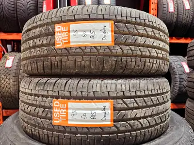 A pair of good used P195/60R15 Douglas All Season Install and balance $200 Loose purchase $80 each T...