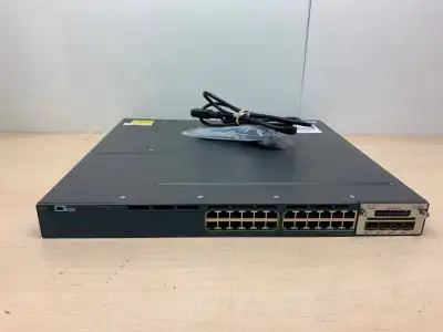 Cisco WS-C3560X-24P-E 24-Port Gigabit PoE+ Switch with C3KX-NM-1G, Module 1x 715w Power Supply Warra...