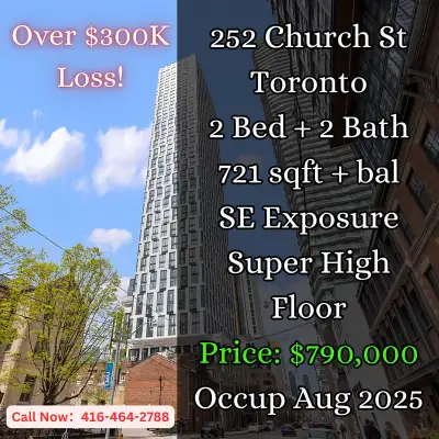 Assignment Deal – Huge Price Drop at 252 Church Condos! 252 Church St, Toronto | Prime Downtown Loca...