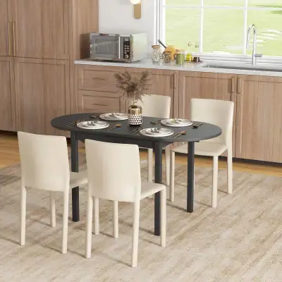 BNIB PRICE IS FIRM - HOMCOM 55" Solid Wood Kitchen Table for 4-6, View more
