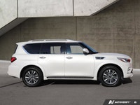 2023 Infiniti QX80 AWD LUXE One Owner, No Accidents. AWD, Pearl White over a Black Leather Interior.... (image 5)