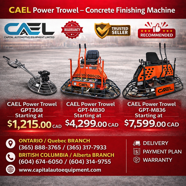 New CAEL Power Trowel Series – Heavy-Duty Concrete Finishing Mac ...