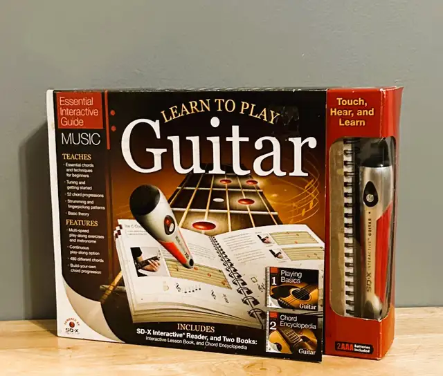Learn To Play Guitar SD-X Interactive Note Reader & 2 Guide Book