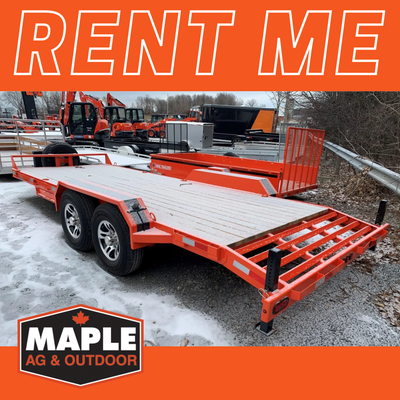 Contact Maple Ag & Outdoor for your Kubota dump trailer rental needs. Easily transport and dump mate...