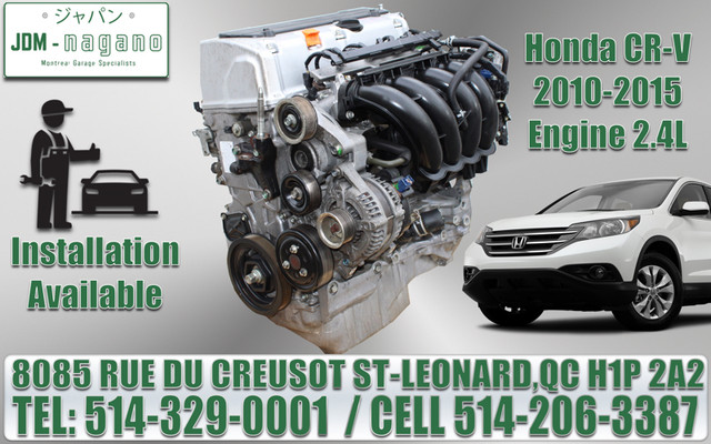 Moteur Honda CRV 2010 2011 2012 2013 2014 Engine 2.4 Motor dans Moteur, Pièces de Moteur  à Ville de Montréal