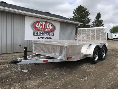 ACTION SERIES 80in. X 12' ALUMINUM UTILITY TRAILER WITH REAR MESHED STRAIGHT GATE! Locally built by...