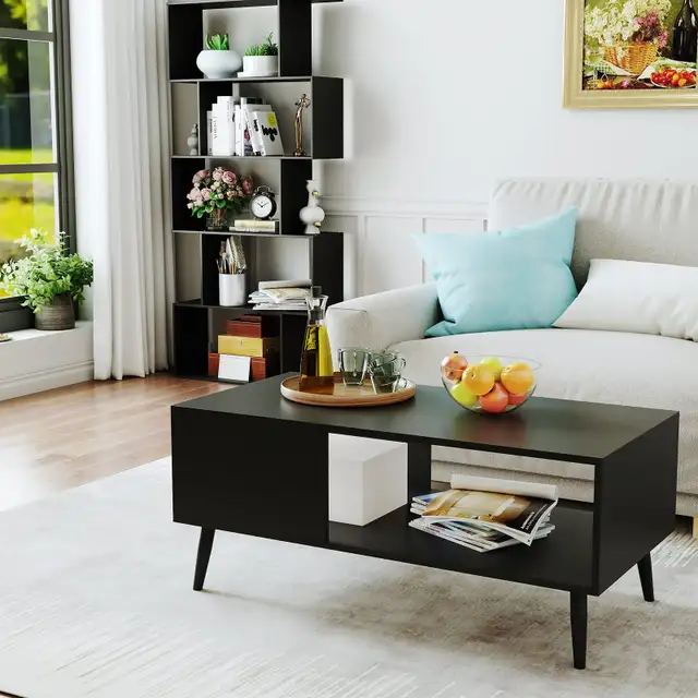 BRAND NEW - Yusong Retro Coffee Table with Storage Organizer... in Coffee Tables in Mississauga / Peel Region - Image 5