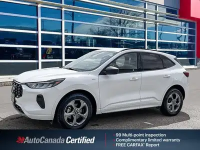 Clean CarFax, Oxford White 2023 Ford Escape ST-Line AWD, 8-Speed Automatic 1.5L EcoBoost, Split Leat...
