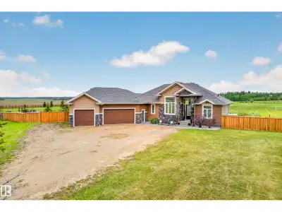 Situated on approximately 3.5 fully fenced acres, this impressive fully finished bungalow offers the...