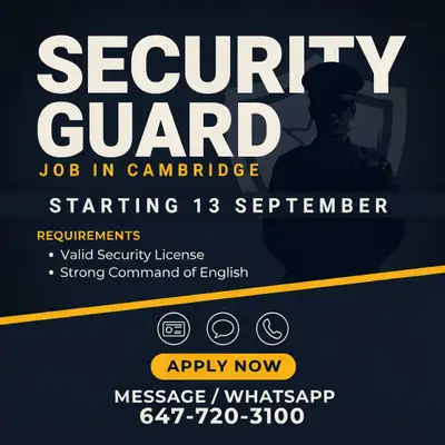Security Guard Job in Cambridge, View more