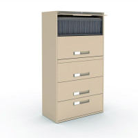 Lateral file 5 drawers retractables Global beige