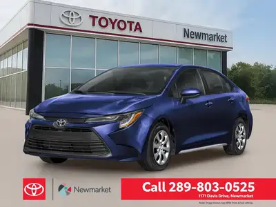 The price includes cargo liner Introducing the new 2026 Toyota Corolla LE CVT, a striking blue sedan...