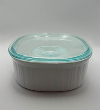 CorningWare French White 4 Quart Oval Casserole W/Glass