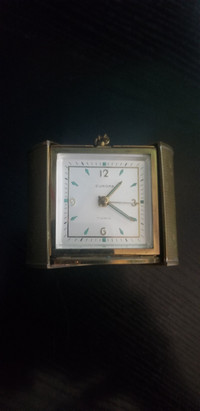 Antique/Vintage Europa 7 Jewels Travel/Desk alarm Clock Working