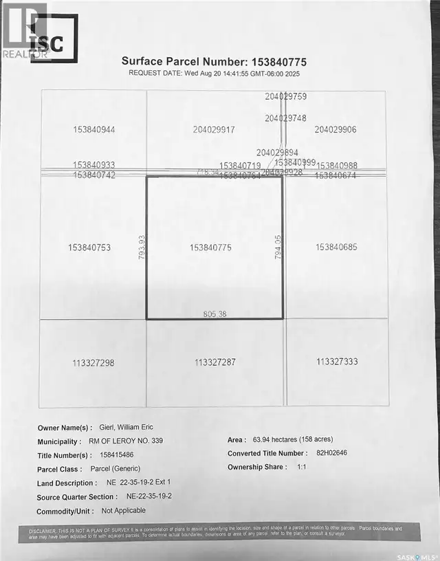 Gierl Land Leroy Rm No. 339, Saskatchewan in Land for Sale in Saskatoon - Image 8
