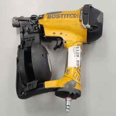 Bostitch RN46-1 - Coil Roofing Nailer - Recently Serviced - 15 ga - The sliding nail gun has lightwe...