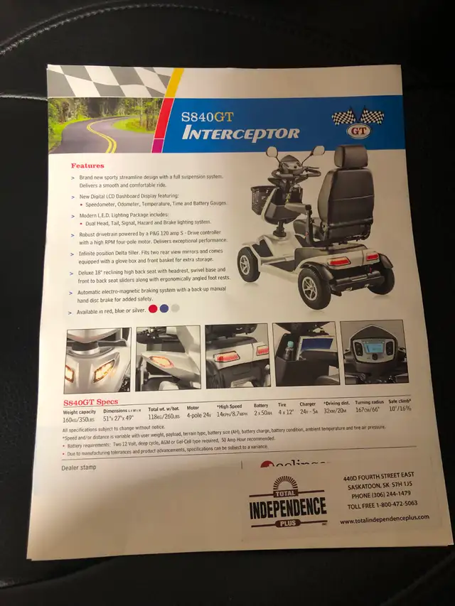 ECLIPSE INTERCEPTOR Mobility Scooter. Like new. | Health & Special ...