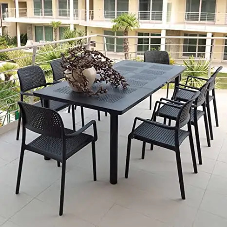 Nardi 9-piece Libeccio 87 in. x 40 in. Patio Dining Set in Patio & Garden Furniture in St. Catharines