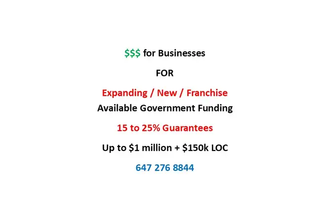 $ for Start-Up or expanding Business63735896299649120