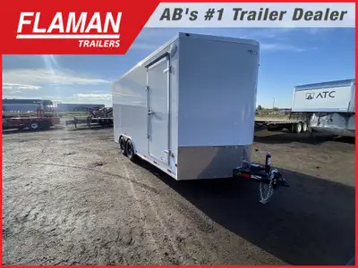 2026 ROYAL 8.5'X18' ENCLOSED CARGO TRAILER Color: White Length: 16' Straight Wall + 2' V-nose Interi...