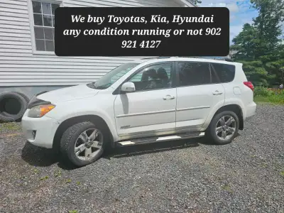 Buying Toyotas, Kia, Hyundai any condition running or not etc