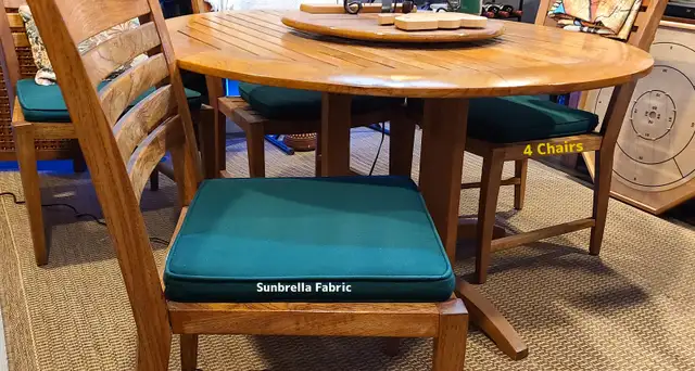 Authentic Rockwood teak dining set with 4 chairs in Dining Tables & Sets in Moncton - Image 4