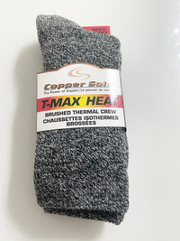 New Copper Sole Men’s  TMAX Thermal Crew Socks (size 6-12 )