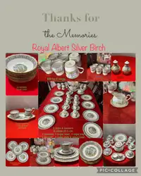 Vintage / antique discontinued Bone China Silver Birch Royal Alb