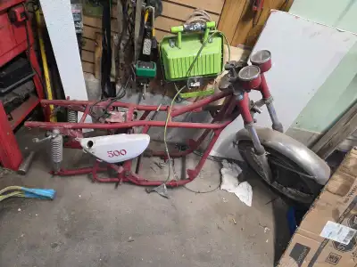 All in parts. Have about a bike and a half of parts. Looking to clear out the garage, no longer have...