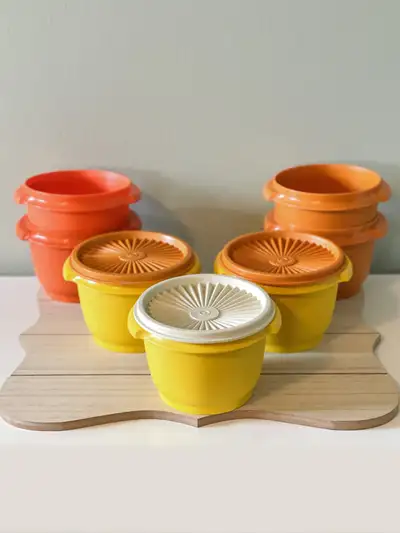 Vintage 1970 Ensemble 7 Contenants Tupperware Servalier, View more