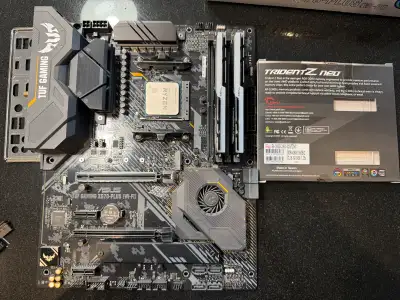 Asus X570-Plus(wifi) with Ryzen 9 5900X and ram, View more