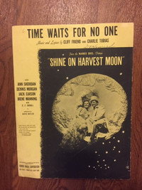 Time Waits For No One Cliff Cliff Friend 1944 sheet music