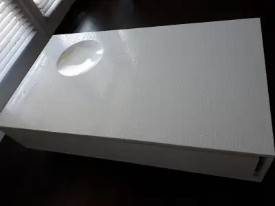 A&X Casa Luxury Collection Modern Lacquer Coffee Table w Drawers, View more