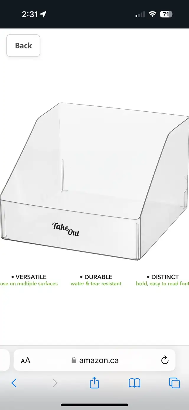 NEW! Slanted Open Front Home Office Storage Bin Organizer in Other Business & Industrial in Calgary - Image 4