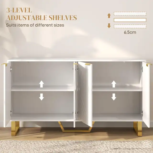 New HOMCOM Sideboard Cabinet with Adjustable Shelves in Hutches & Display Cabinets in City of Toronto - Image 6