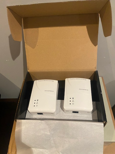 Monoprice Ethernet Over Power Adapter x 2 - NEW in box, View more