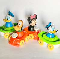 Disney Toys Minnie Mouse Donald Duck and Pluto with vehicles 