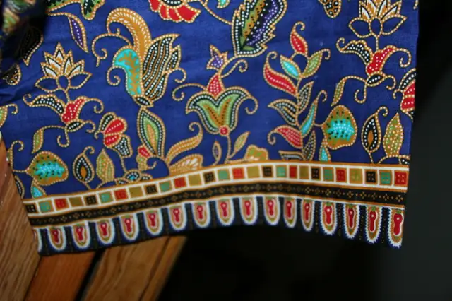 BATIK BATHROBE for a MAN or WOMAN Cotton with pocket and tie62863285513473122