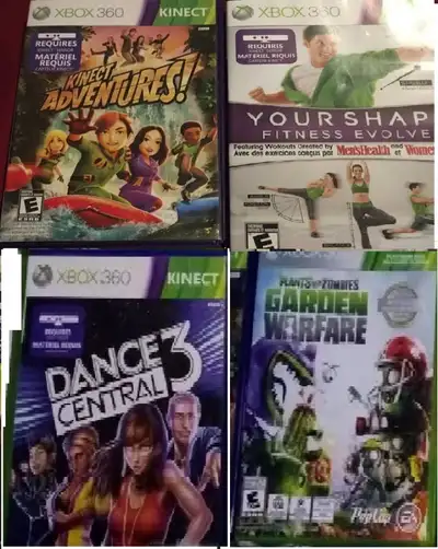 Like New Complete chaque Xbox 360 Kinect Game $9 Each. Advent=5$, View more