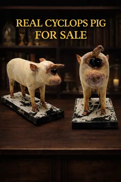 Cyclops Pig — Taxidermy Mount (Private Sale) Offered for private sale, this authentic Cyclops Pig ta...