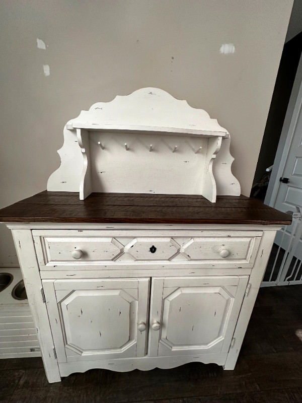 Antique style sideboard/buffet distressed white in Hutches & Display Cabinets in Calgary