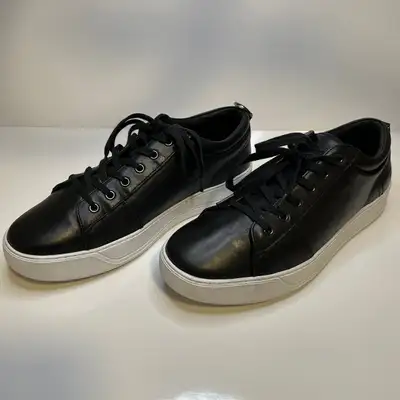 Andrew Marc Darwood Men's Black Leather Sneakers – Size US 8, View more