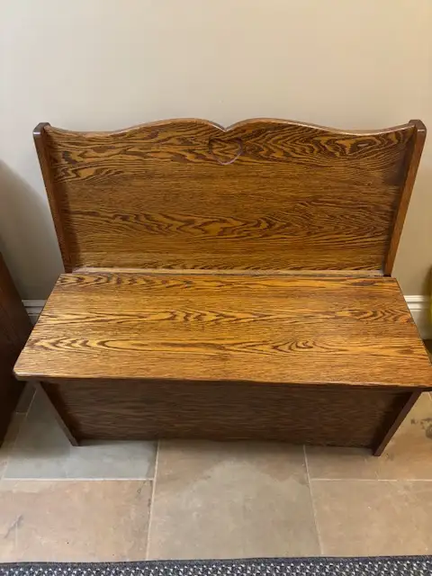 Solid Wood bench with storage in Other in Peterborough - Image 2