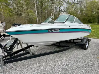 1992 Cobia Monte Carlo 188es bow rider boat powered by Yamaha 4.3 engine and Yamaha outdrive, traile...