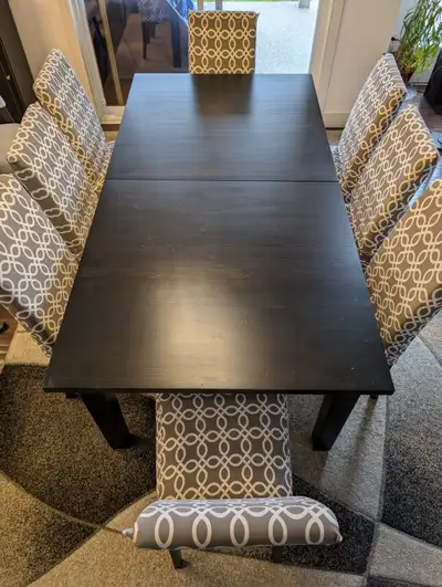 IKEA Extendable Dining Table (Seats 8–10) - 8 Chairs (Opt, Free), View more