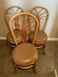 Rattan accent chairs set of 3 by JADE